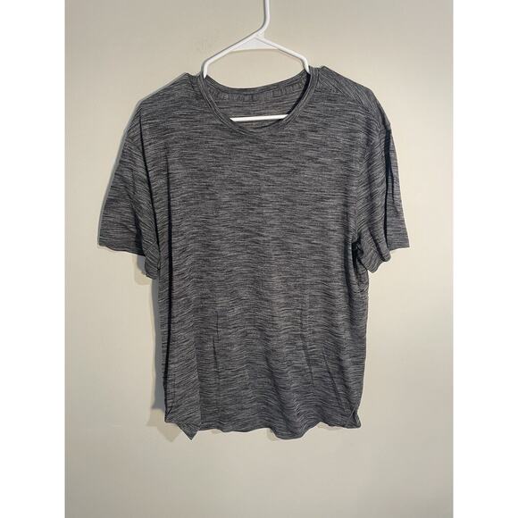 Lululemon Shirt Metal Vent Tech Mens Medium Heather Gray Active Performance - Picture 1 of 7